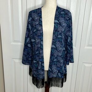 PAISLEY BLUE SWIM COVER UP